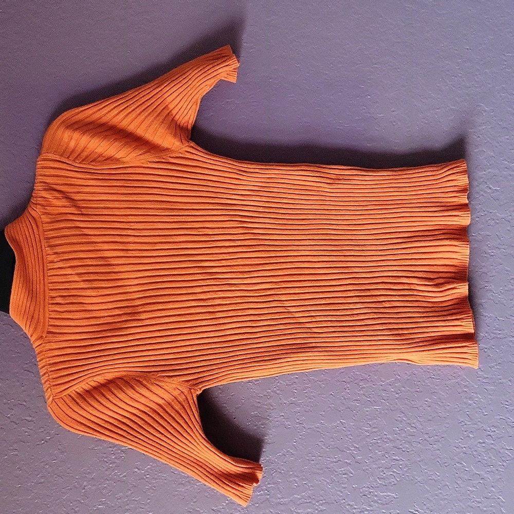 George Orange Ribbed Knit Top - Picture 11 of 11